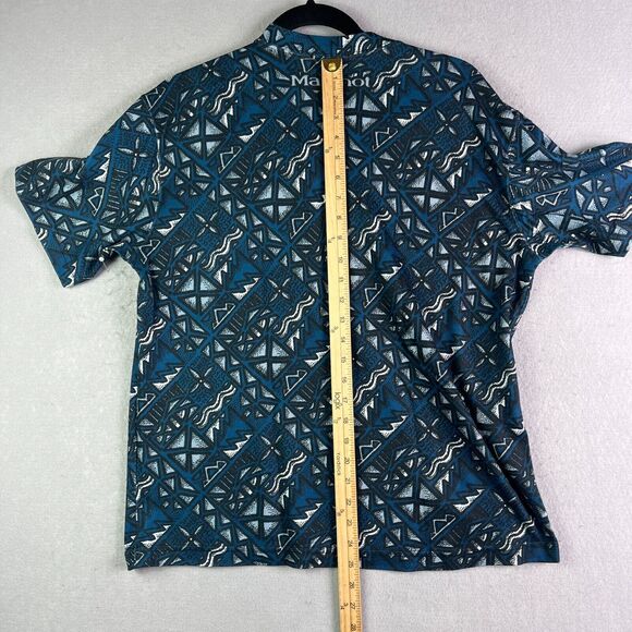 Marmot Jacket Mens Medium  Quarter Zip Blue Sweater Long Sleeve Stretch USA - Picture 10 of 12